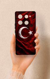 İnfinix Note 40 Pro Uyumlu Kurt Türk Bayrağı Desenli Silikon Kılıf