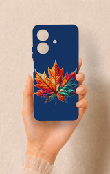 Realme Note 60 Uyumlu Renkli Yaprak Desenli Silikon Kılıf