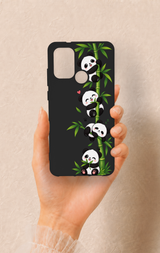 Casper Via F20 Uyumlu Sevimli Panda Bambu Desenli Silikon Kılıf