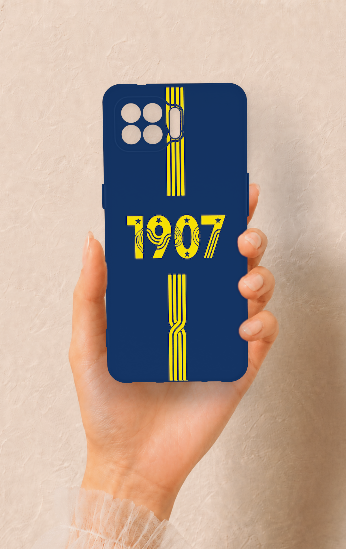 Oppo Reno 4 Lite Uyumlu 1907 Kemer Desenli Silikon Kılıf