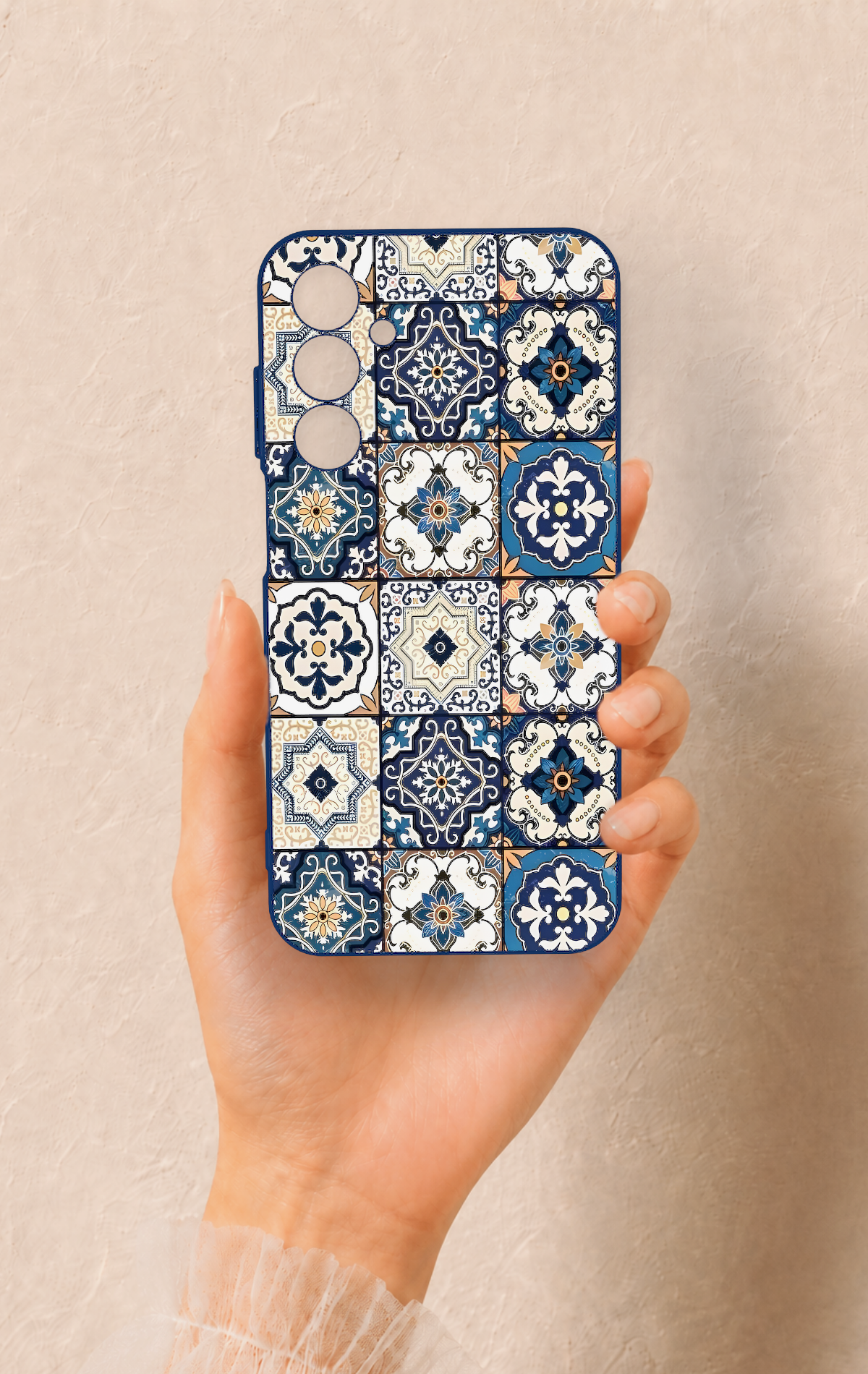 Samsung A25 Uyumlu Mozaik Çini Desenli Silikon Kılıf