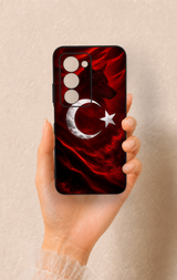 Redmi 15 5G Uyumlu Kurt Türk Bayrağı Desenli Silikon Kılıf