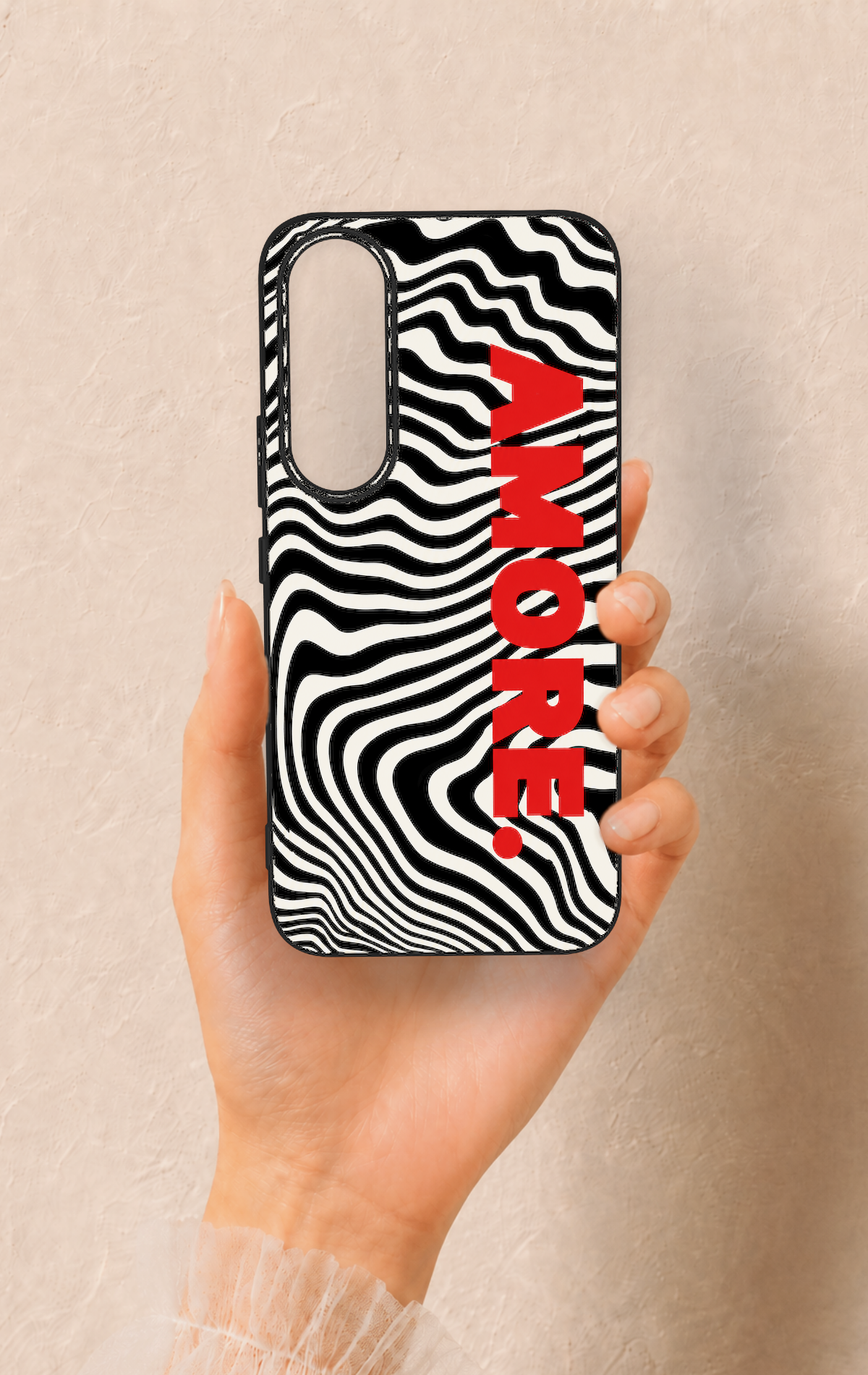 Vivo V70 FE 5G Uyumlu Zebra Amore Desenli Silikon Kılıf