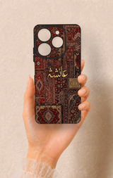 Tecno Spark 10 Pro Uyumlu Vintage Halı Desenli Silikon Kılıf