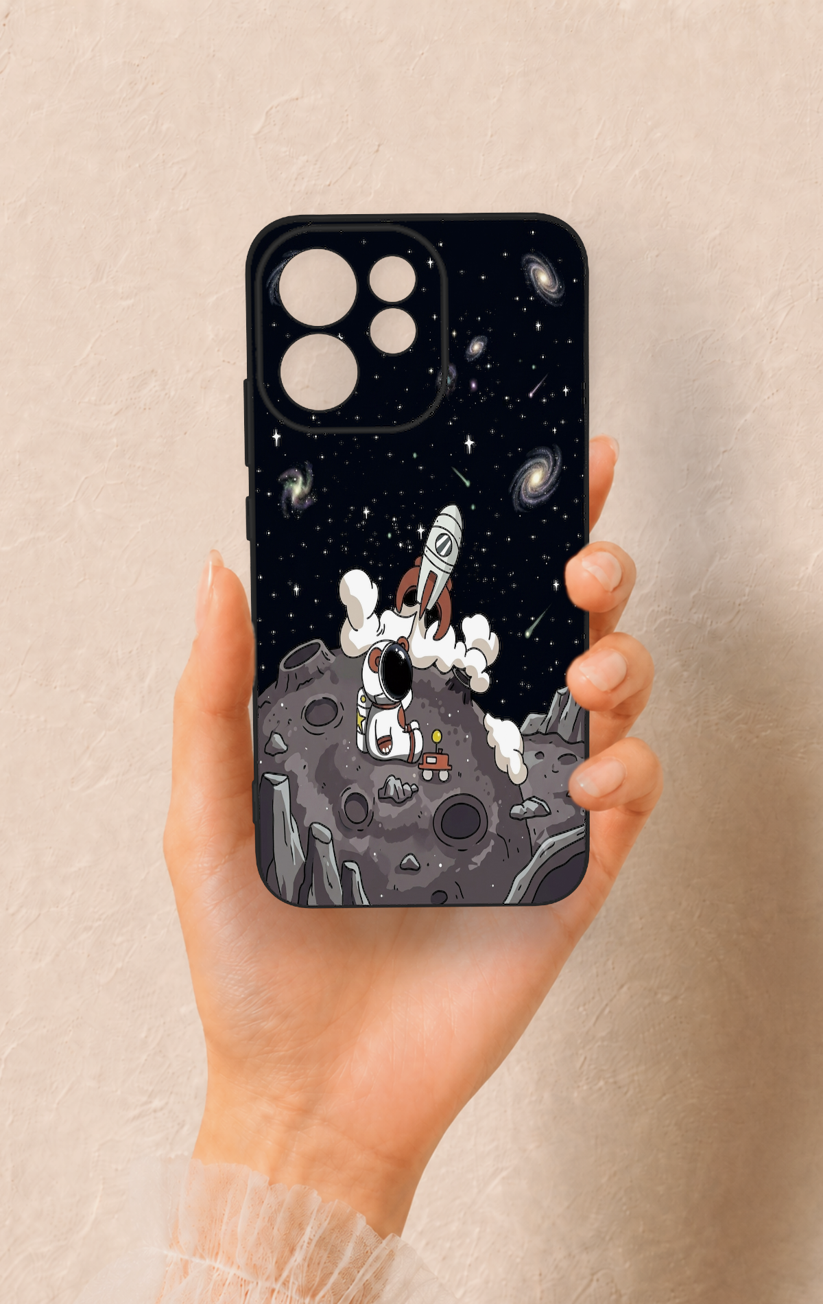 Oppo Reno 15F Uyumlu Uzay Astronot Desenli Silikon Kılıf