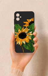 Samsung A05 Uyumlu Ay Çiçeği Desenli Silikon Kılıf