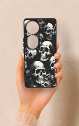 Vivo V40 Uyumlu Kuru Kafa Desenli Silikon Kılıf