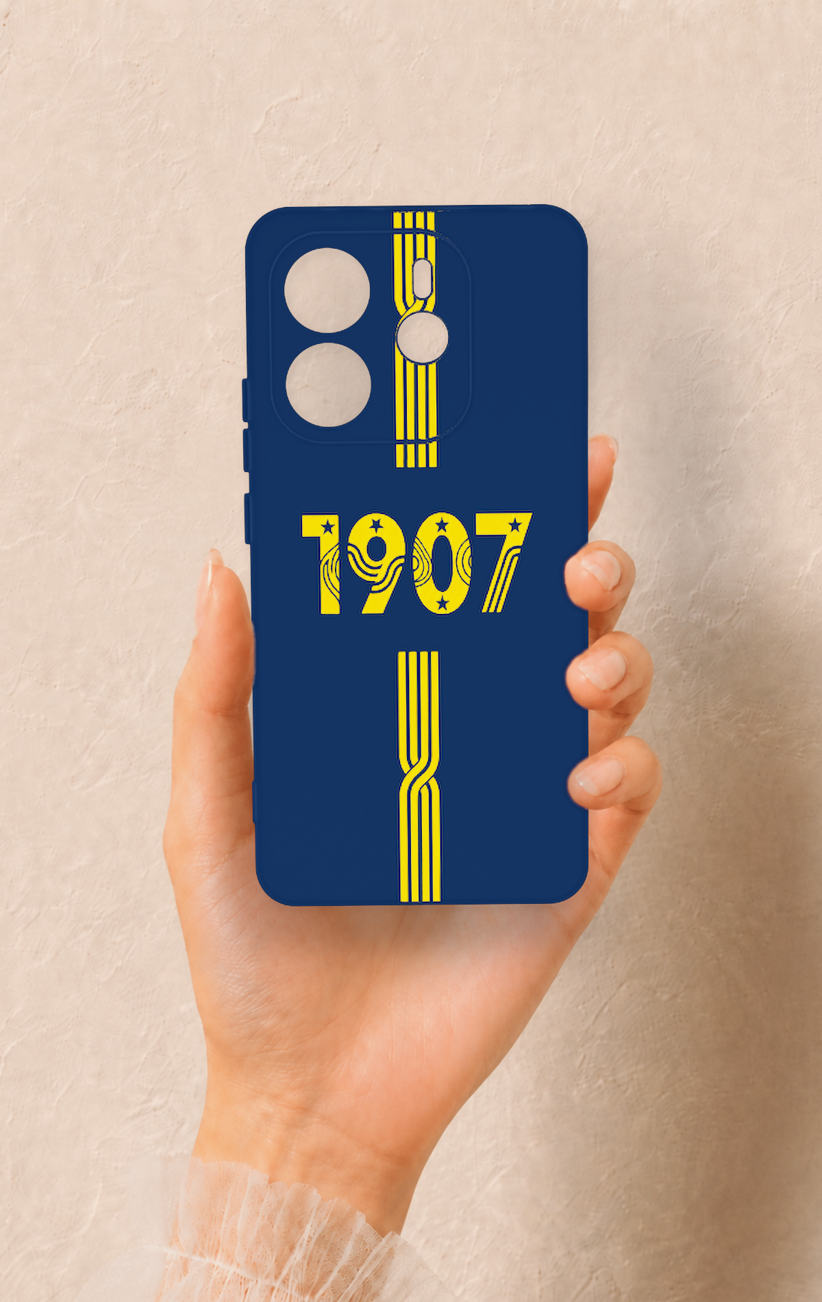 Redmi Note 14 4G Uyumlu 1907 Kemer Desenli Silikon Kılıf