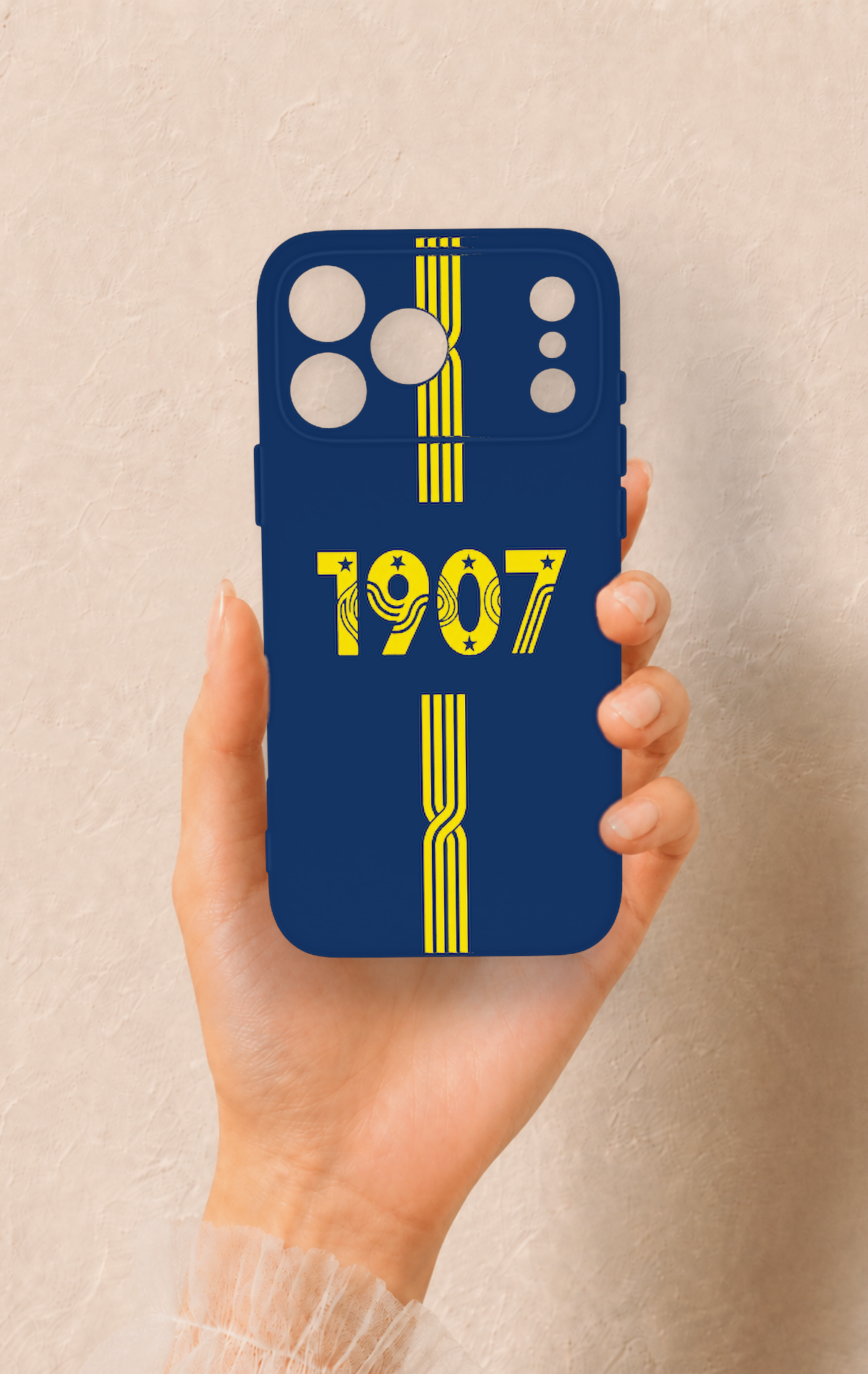iPhone 17 Pro Max Uyumlu 1907 Kemer Desenli Silikon Kılıf