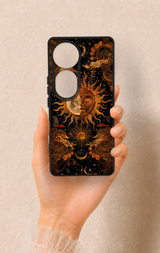 Vivo V40 Uyumlu Mistik Güneş Desenli Silikon Kılıf