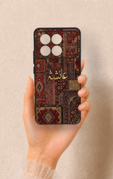Poco X6 Pro Uyumlu Vintage Halı Desenli Silikon Kılıf