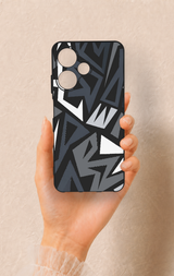 İnfinix Hot 30i Uyumlu Geometrik Blok Desenli Silikon Kılıf