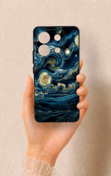 Redmi Note 13 Pro 5G Uyumlu Yıldızlı Gece Desenli Silikon Kılıf