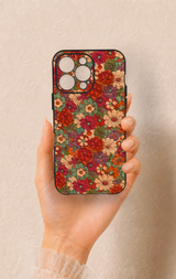 iPhone 13 Pro Max Uyumlu Pastel Çiçek Bahçesi Desenli Silikon Kılıf