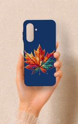 Samsung A26 Uyumlu Renkli Yaprak Desenli Silikon Kılıf