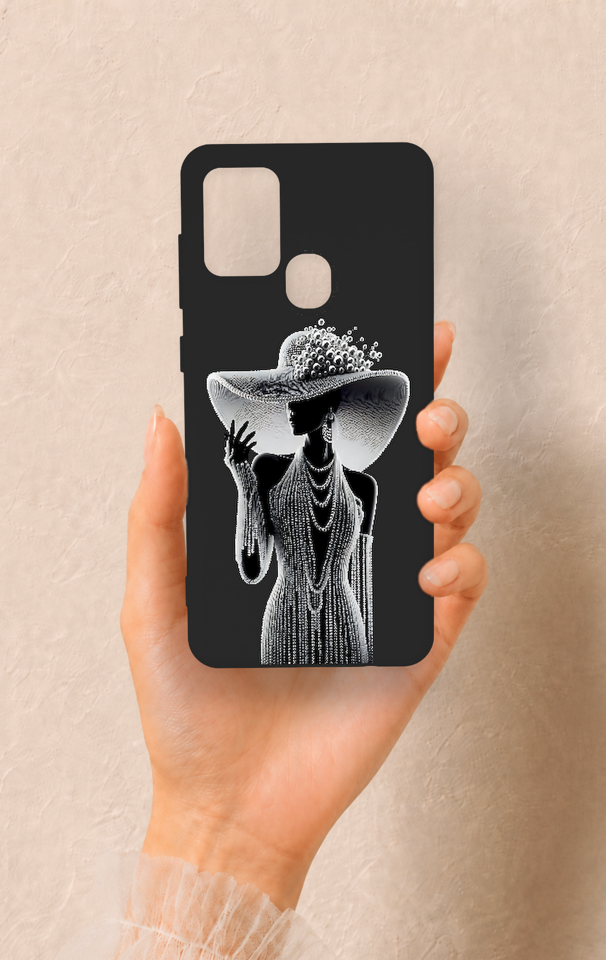 Samsung A21S Uyumlu Lady Desenli Silikon Kılıf