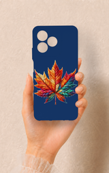Realme C53 Uyumlu Renkli Yaprak Desenli Silikon Kılıf