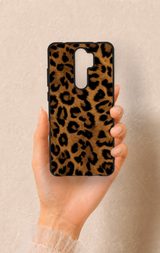 Redmi Note 8 Pro Uyumlu Koyu Leopar Deri Desenli Silikon Kılıf