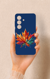 Samsung S26 Uyumlu Renkli Yaprak Desenli Silikon Kılıf