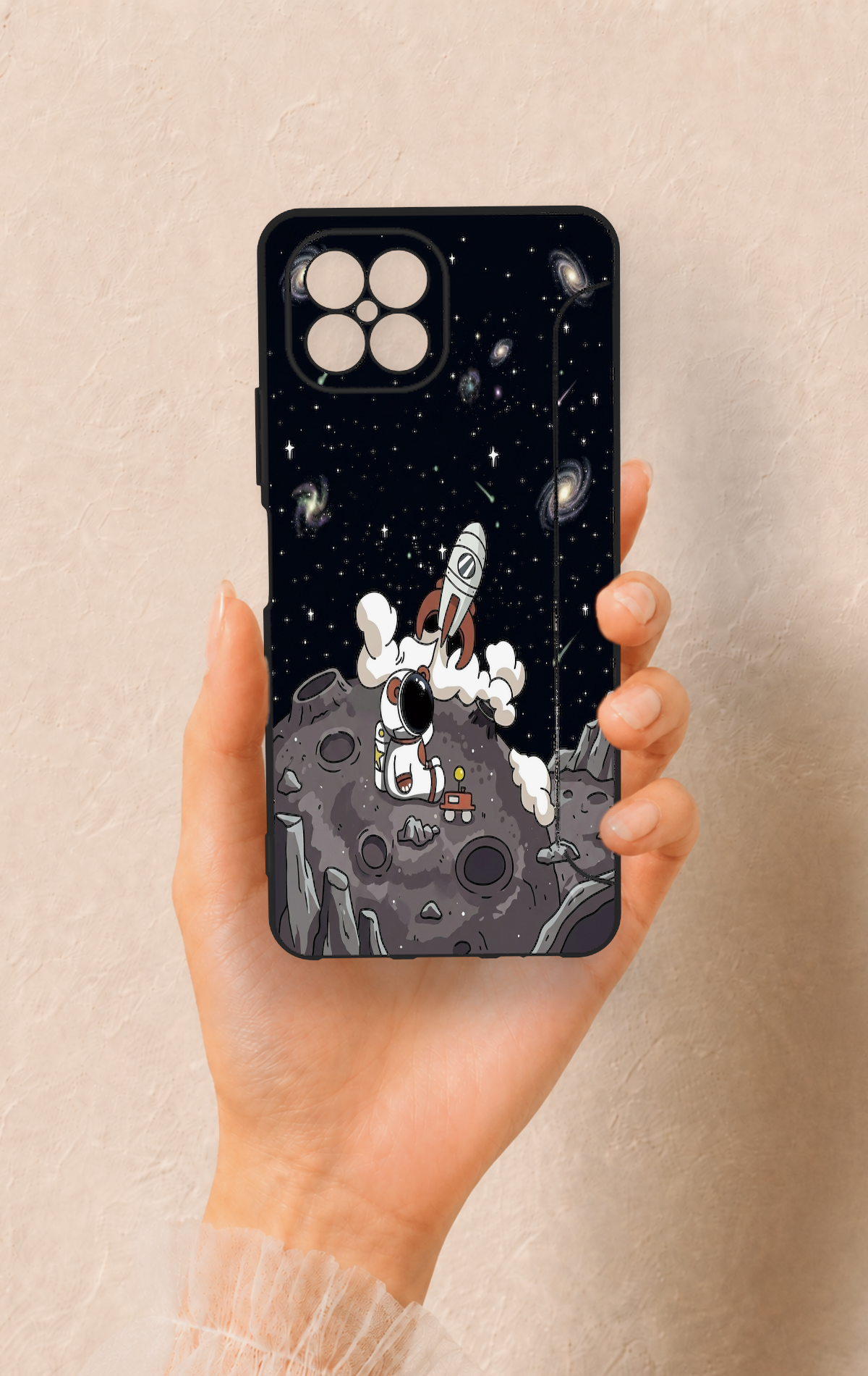 Omix X600 Uyumlu Uzay Astronot Desenli Silikon Kılıf