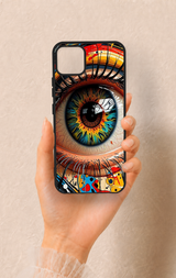 Realme C11 2021 Uyumlu Renkli Göz Bebeği Desenli Silikon Kılıf