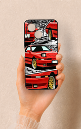 Tecno Spark 40C Uyumlu Kırmızı Supra Desenli Silikon Kılıf