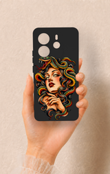 Redmi Note 14 4G Uyumlu Medusa Desenli Silikon Kılıf
