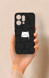 Oppo Reno 14 Uyumlu Many Cats Desenli Silikon Kılıf