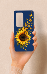 Vivo V30 Uyumlu Ayçiçeği Desenli Silikon Kılıf
