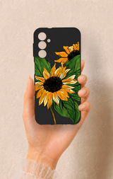 Samsung A14 Uyumlu Ay Çiçeği Desenli Silikon Kılıf