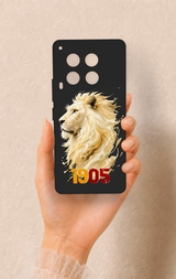 Tecno Camon 30 Uyumlu Sarı Kırmızı 1905 Aslan Desenli Silikon Kılıf