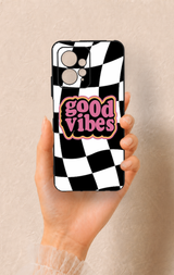 Redmi Note 12 4G Uyumlu Black Good Vibes Desenli Silikon Kılıf