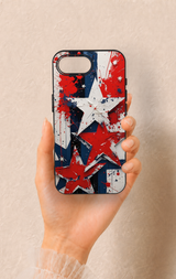 iPhone 16E Uyumlu Star Flag Desenli Silikon Kılıf