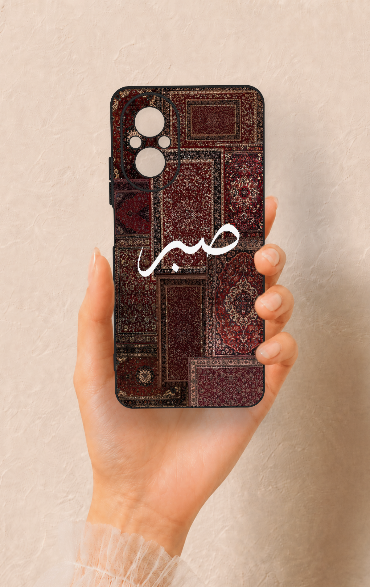 Realme 12 Lite Uyumlu Sabır Etnik Halı Desen Desenli Silikon Kılıf