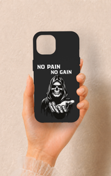 iPhone 15 Uyumlu No Pain No Gain Desenli Silikon Kılıf