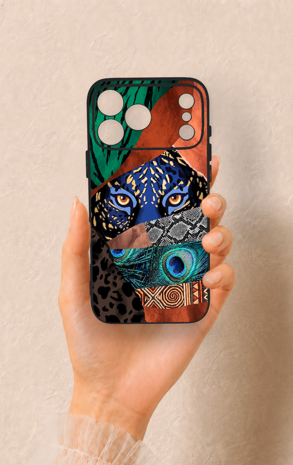 iPhone 17 Pro Max Uyumlu Amazon Kaplan Desenli Silikon Kılıf
