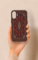 iPhone 16 Plus Uyumlu Acem Halı Desenli Silikon Kılıf