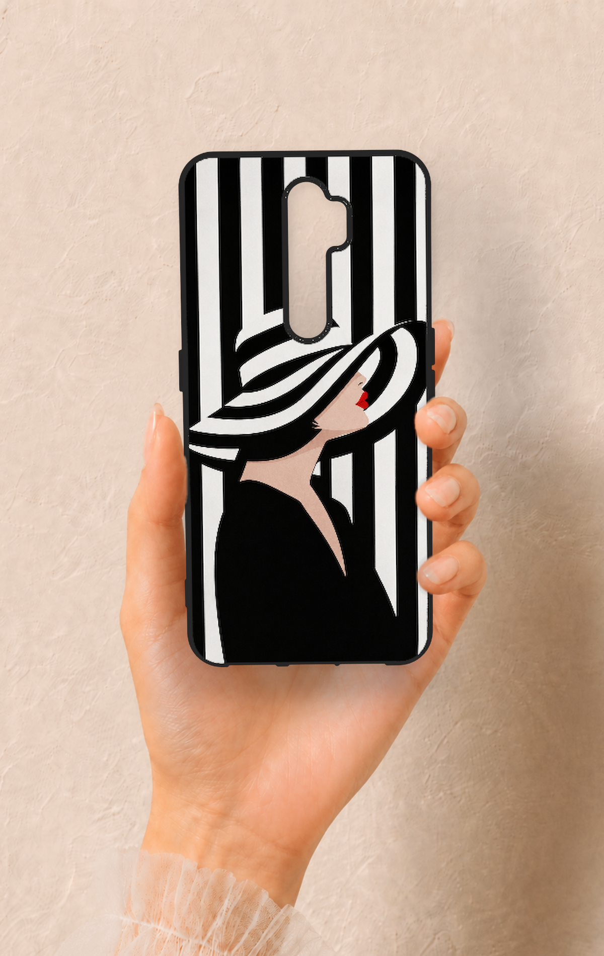 Oppo A5 2020 Uyumlu Madam Marica Desenli Silikon Kılıf