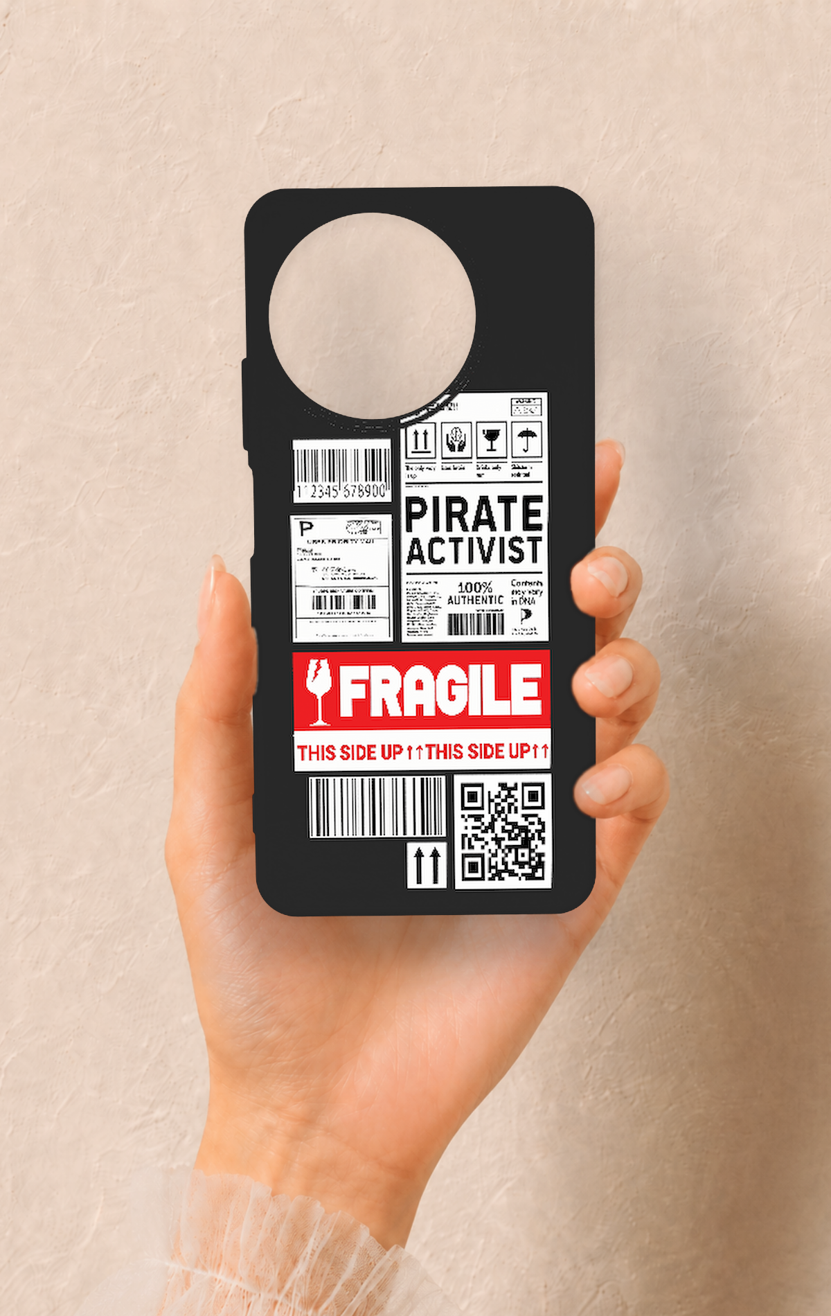 Realme 11 Uyumlu Fragile Desenli Silikon Kılıf