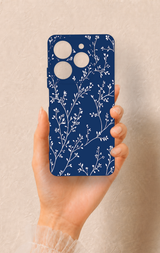Tecno Spark 10 Pro Uyumlu İnce Yaprak Dalı Desenli Silikon Kılıf