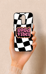 Huawei Mate 20 Lite Uyumlu Black Good Vibes Desenli Silikon Kılıf