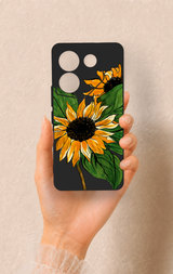 Tecno Camon 20 Pro Uyumlu Ay Çiçeği Desenli Silikon Kılıf