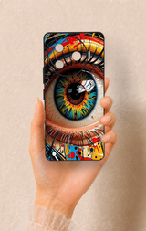 Tecno Camon 30 Pro 5G Uyumlu Renkli Göz Bebeği Desenli Silikon Kılıf