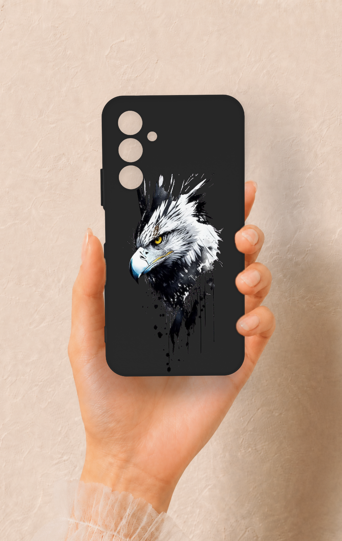 Samsung A54 Uyumlu Bald Eagle Desenli Silikon Kılıf