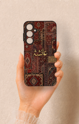 Samsung A55 Uyumlu Vintage Halı Desenli Silikon Kılıf