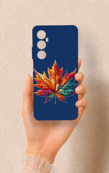 Realme C65 Uyumlu Renkli Yaprak Desenli Silikon Kılıf