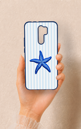 Redmi 9 Uyumlu Mavi Deniz Yıldızı Desenli Silikon Kılıf