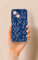 Tecno Spark 40C Uyumlu İnce Yaprak Dalı Desenli Silikon Kılıf