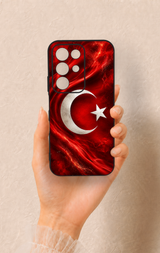Realme C85 5G Uyumlu Türk Bayrağı Desenli Silikon Kılıf
