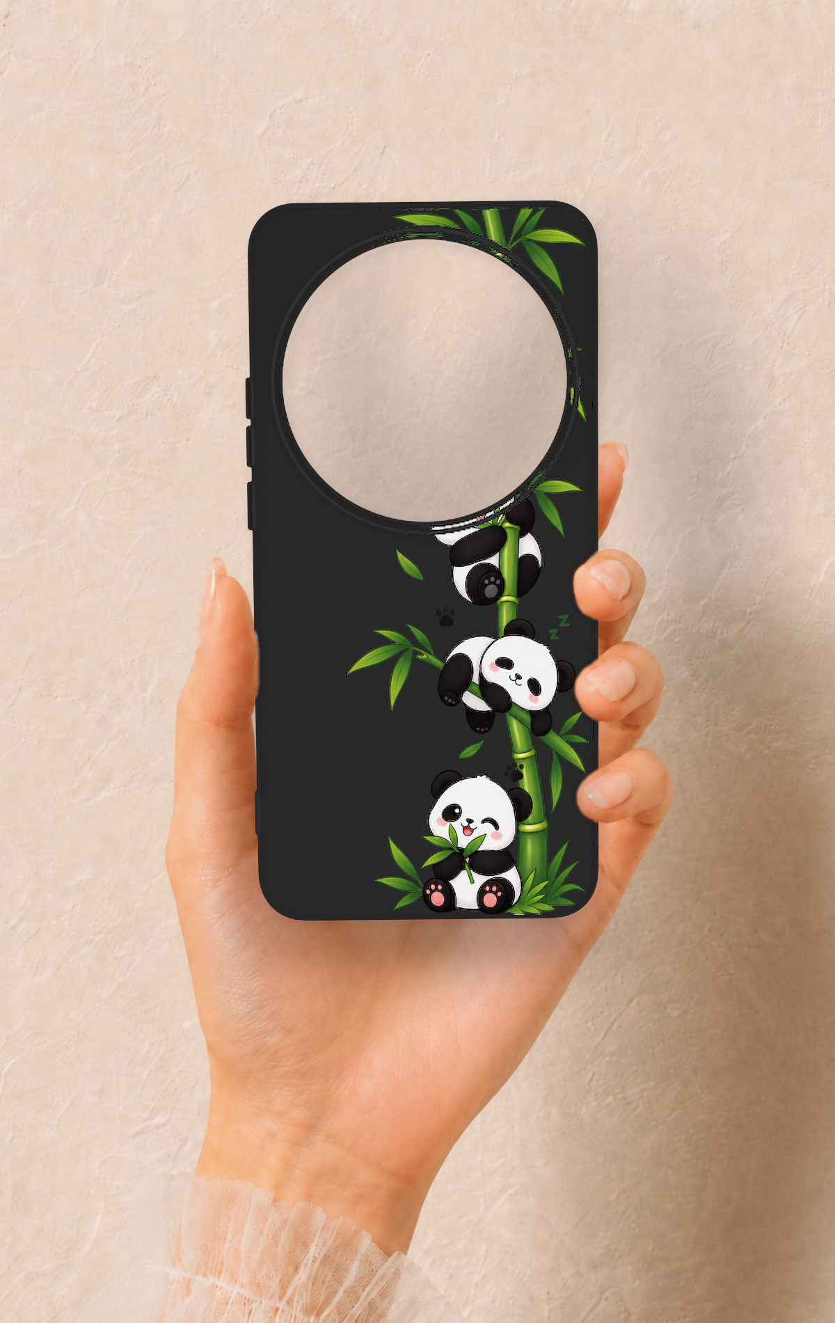 Xiaomi Mi 15 Ultra Uyumlu Sevimli Panda Bambu Desenli Silikon Kılıf